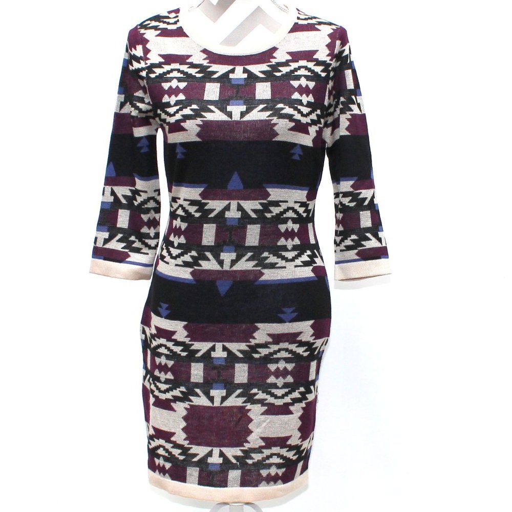 Skies are Blue Aztec Sweater Dress Women's Size Small